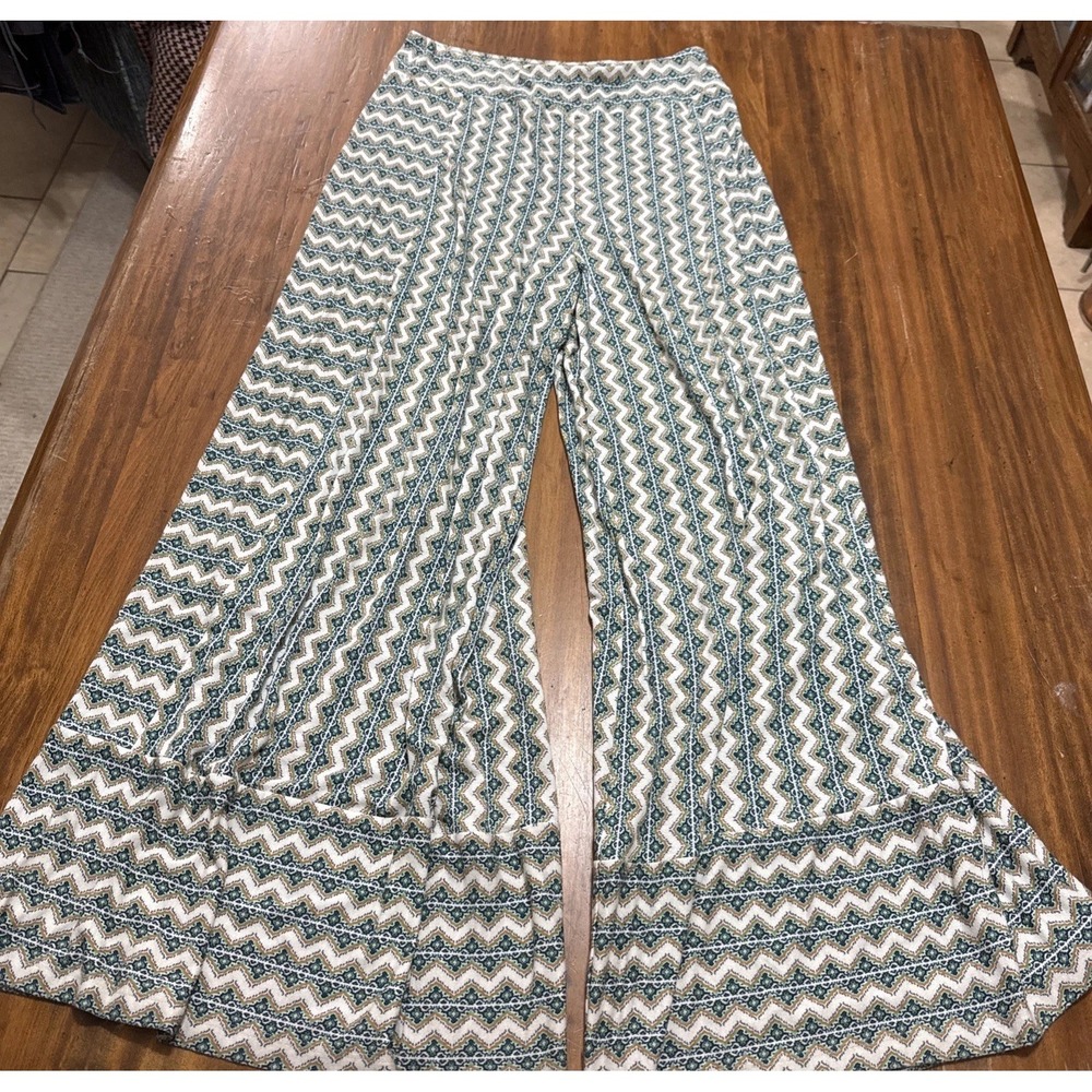Pre-Owned Farm For Anthroplogie Green Size Small Casual Pants Wide Leg